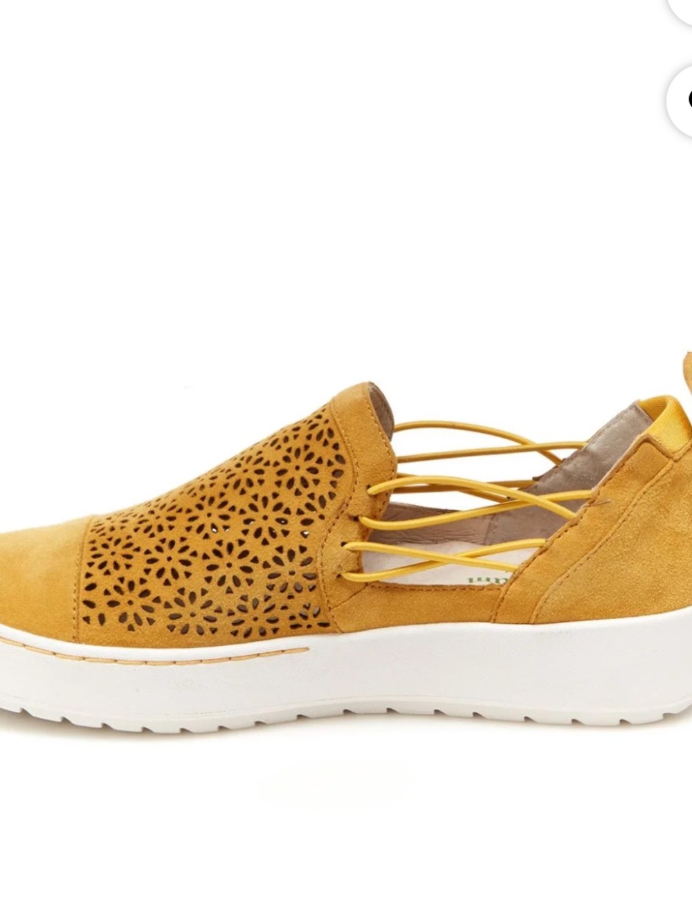 Jambu Mustard Yellow Laser-Cut Slip-On Loafer - Picture 4 of 10